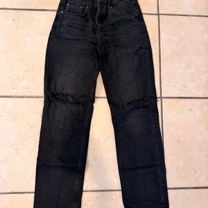 nuuds women’s Black Straight Jeans